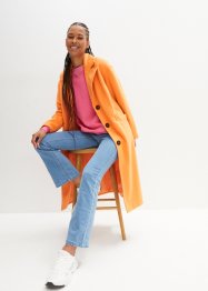 Lange jas in wollen look in A-lijn, bpc bonprix collection