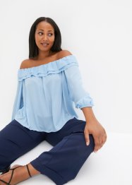 Carmen blouse van gerecycled polyester, BODYFLIRT