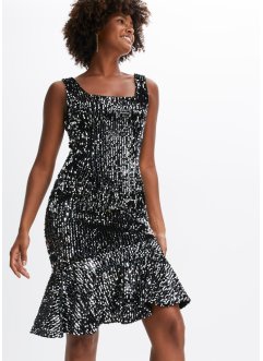 Fluwelen jurk met pailletten, BODYFLIRT boutique