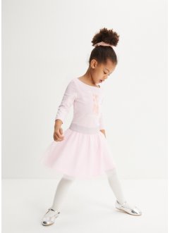 Meisjes ballerina jurk met tule en biologisch katoen, bpc bonprix collection