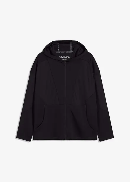 Oversized sportjas met transparant mesh