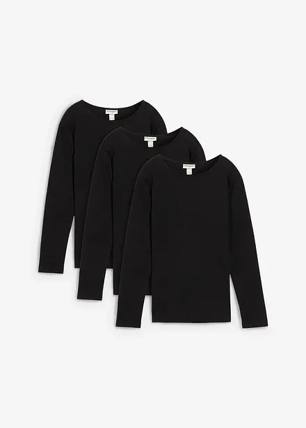 Meisjes longsleeve van katoen (set van 3)
