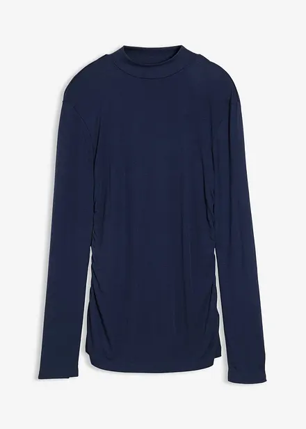 Geribd shirt met plooitjes