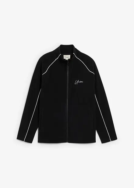 Warmende fleece vest met sportieve details