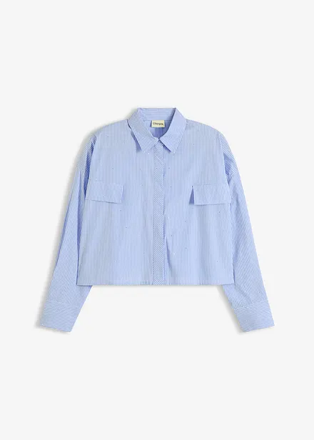 Oversized blouse van katoenmix