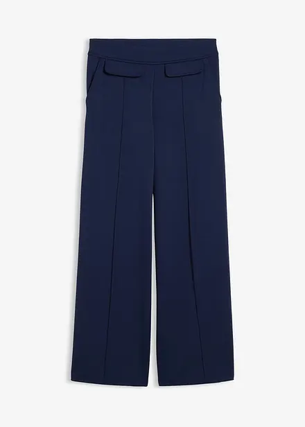 Bootcut broek in een licht glanzende viscosemix