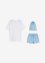 Shortama met jersey shirt en geweven boxershort met steekzakken en tasje (3-dlg. set), bpc bonprix collection