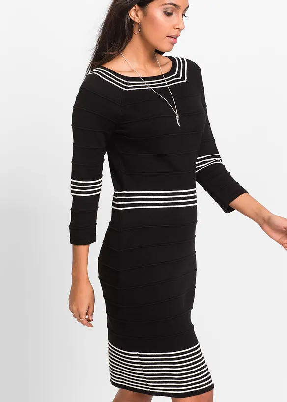 Gebreide jurk van soepele viscose, bonprix