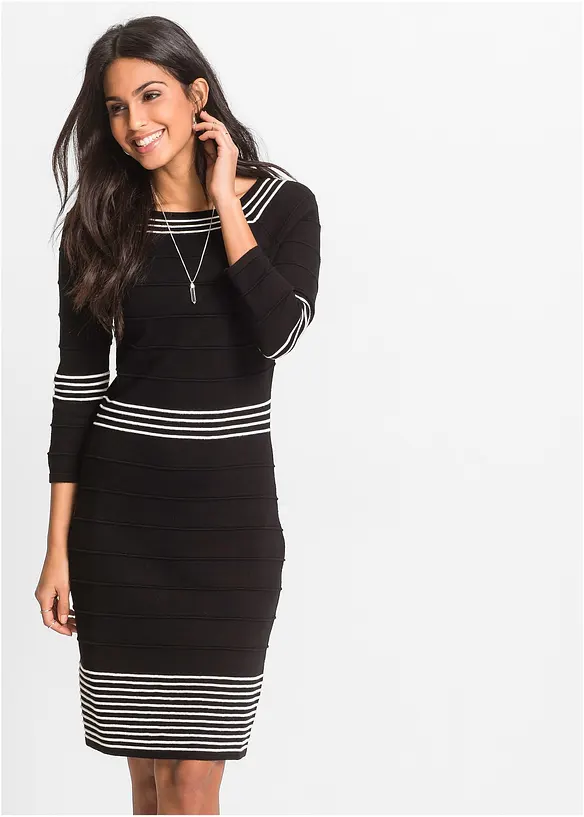 Gebreide jurk van soepele viscose, bonprix