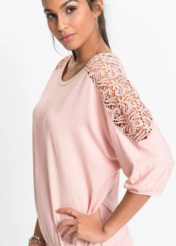 Oversized shirt in een viscosemix, bonprix