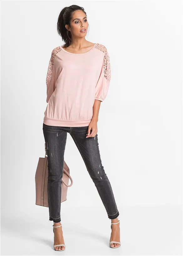 Oversized shirt in een viscosemix, bonprix