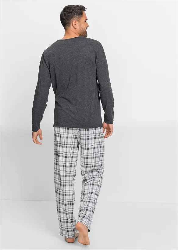 Pyjama met biologisch katoen en lange mouwen, bonprix