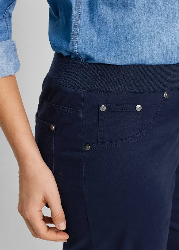Twill broek van elastisch katoen, bonprix