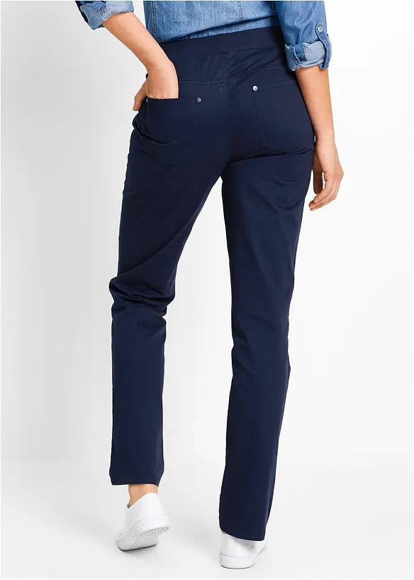 Twill broek van elastisch katoen, bonprix
