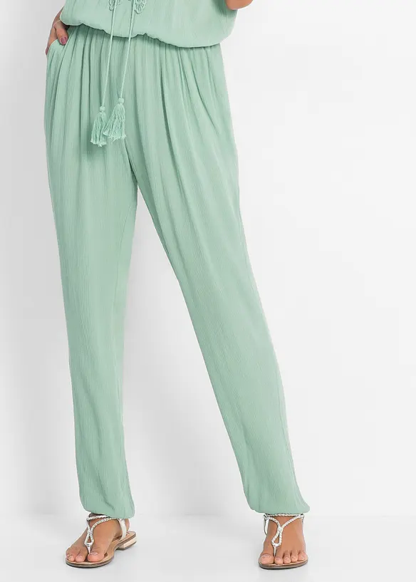 Jumpsuit van gestructureerde viscose, bonprix