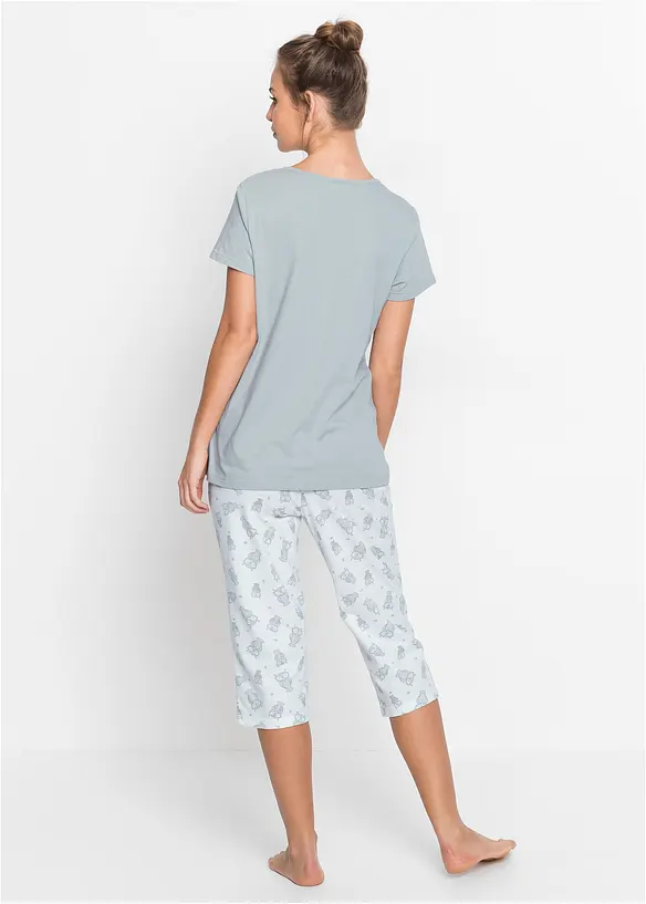 Capri pyjama met korte mouwen (2-dlg.), bonprix