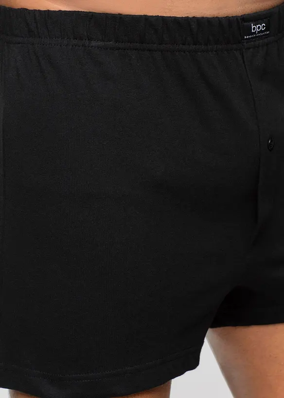 Wijde jersey boxershorts met katoen (set van 3), bonprix