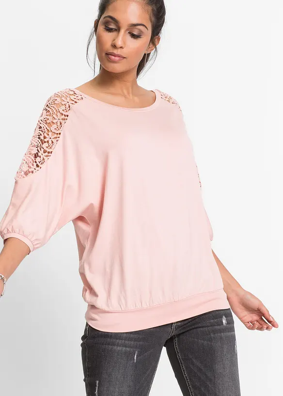 Oversized shirt in een viscosemix, bonprix