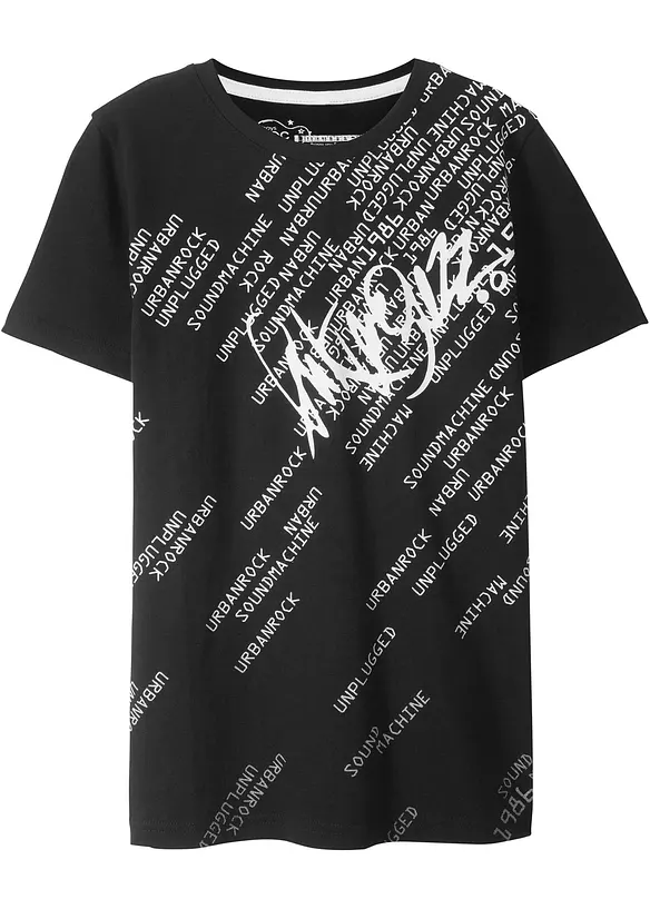 Jongens T-shirt slim fit van biologisch katoen, bonprix