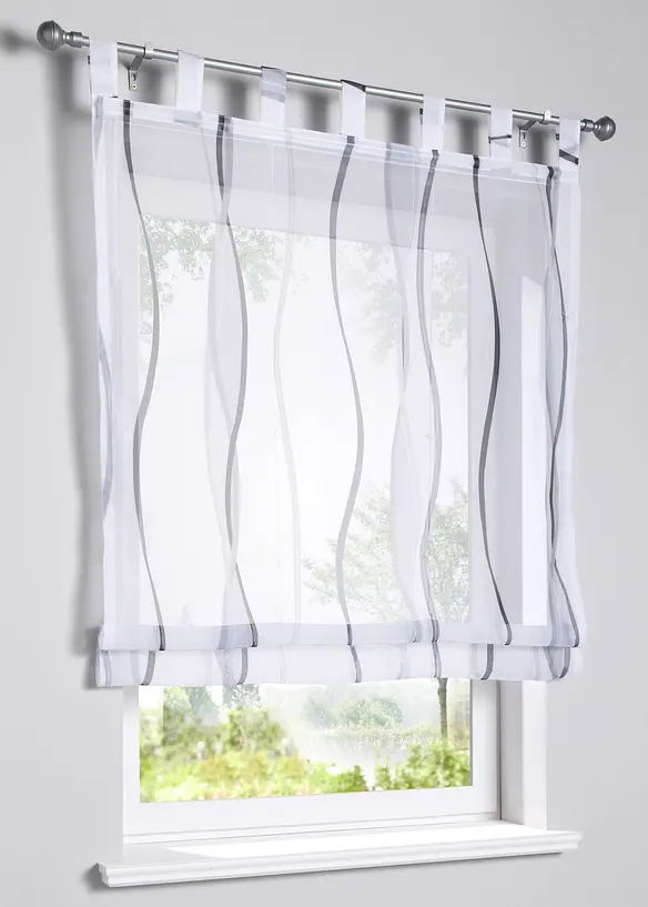 Vouwgordijn met golvende print, bonprix