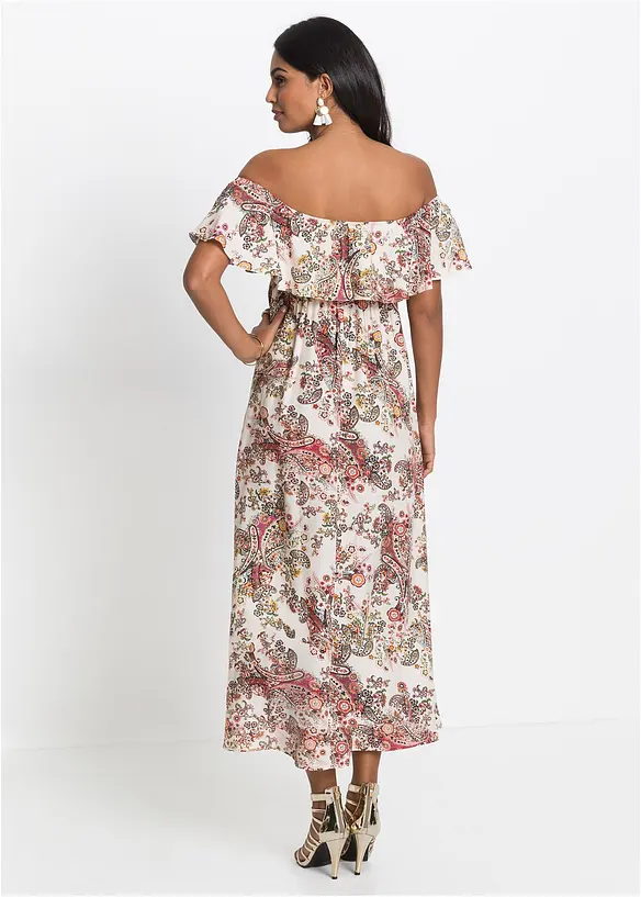 Carmen jurk van soepele viscose, bonprix
