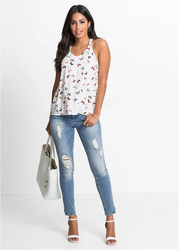 Blousetop van viscose, bonprix