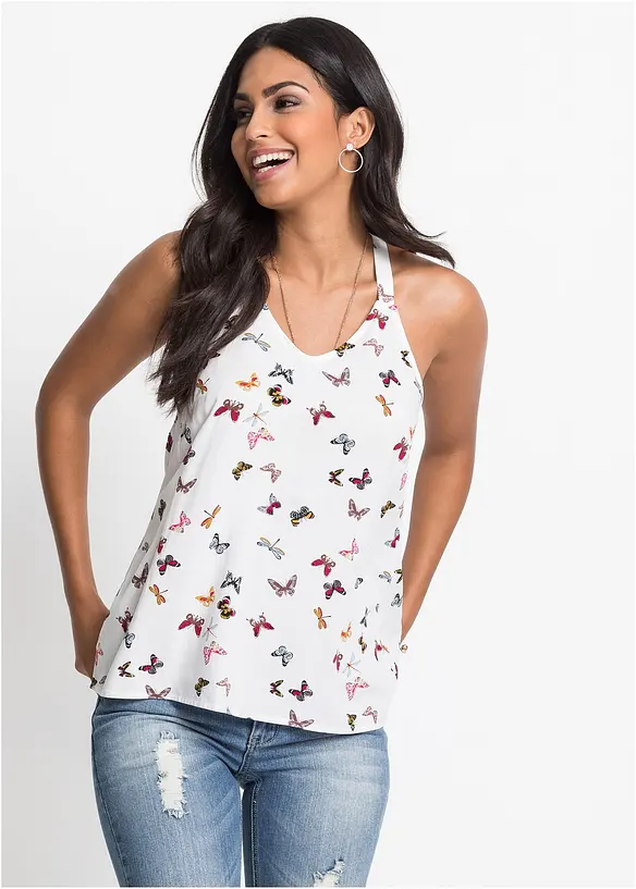 Blousetop van viscose, bonprix
