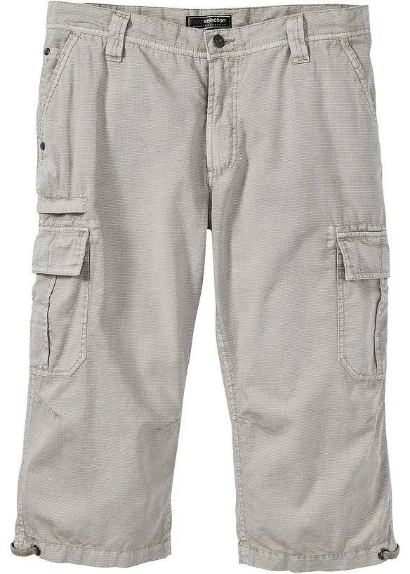 Lange cargo bermuda van katoen, regular fit, bonprix