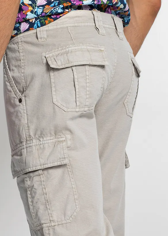Lange cargo bermuda van katoen, regular fit, bonprix
