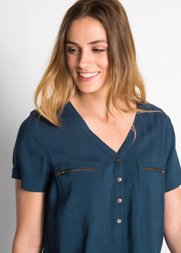 Viscose blouse, korte mouw, bonprix