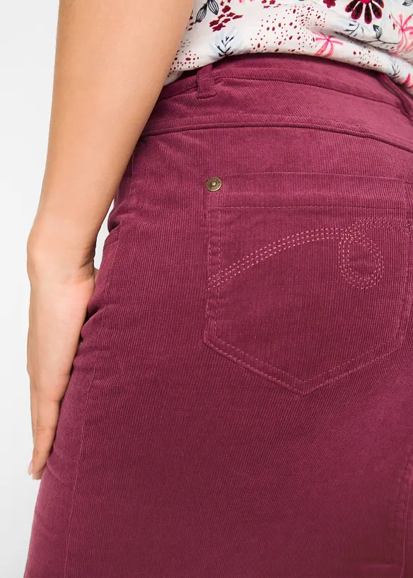 Stretch corduroy rok, bonprix