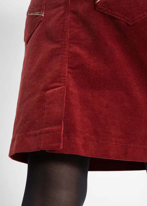 Stretch corduroy rok met een comfortabele band, bonprix