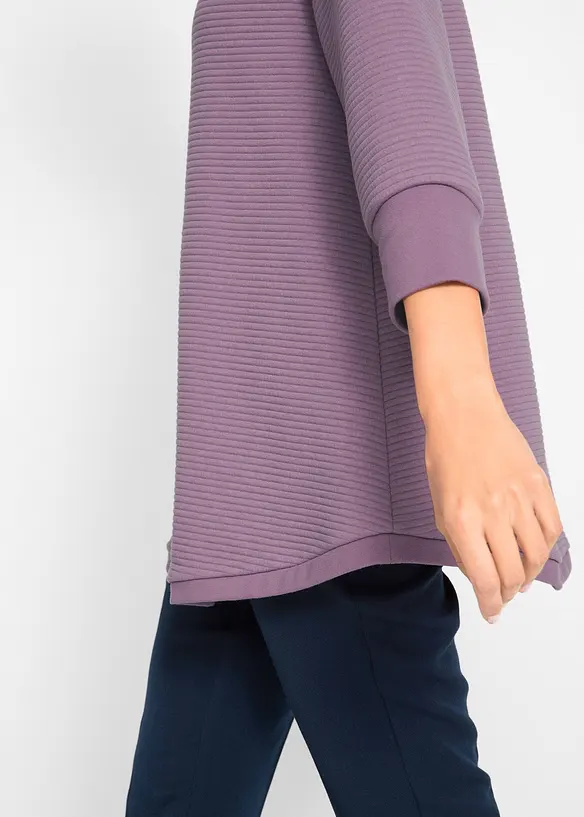 Lange sweater in A-lijn, 3/4 mouw, bonprix