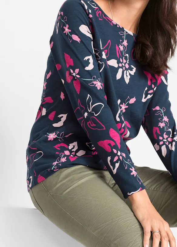 Longsleeve met bloemenprint, bonprix