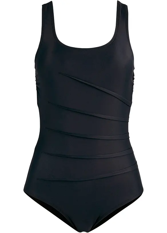 Corrigerend badpak met sierplooitjes, licht corrigerend, bonprix