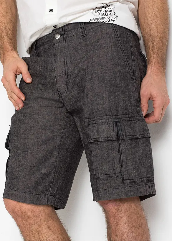 Cargo bermuda van katoen, loose fit, bonprix