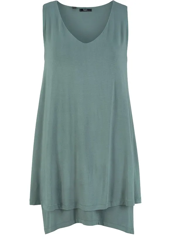 Dubbellaagse longtop in een viscosemix, bonprix