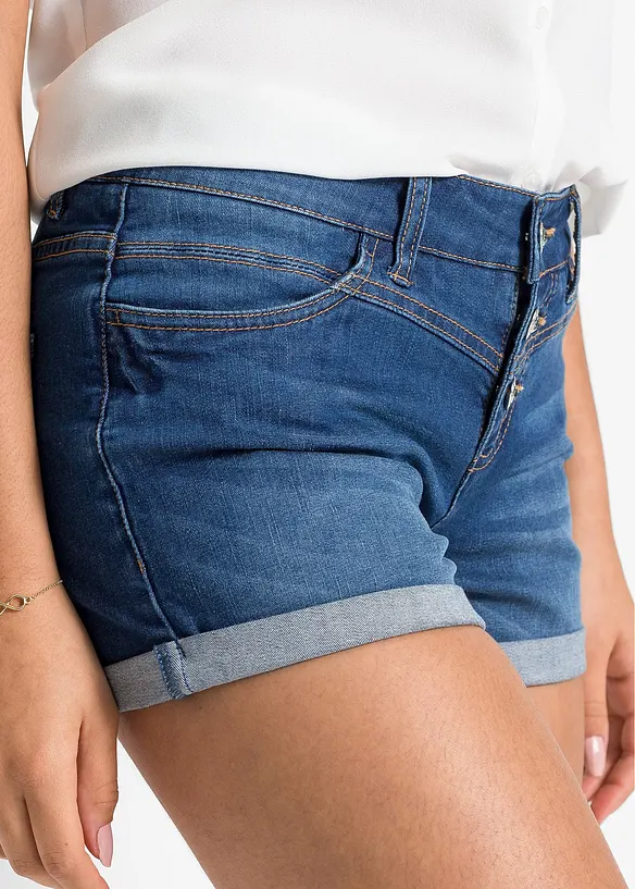 Jeans short, mid waist, bonprix