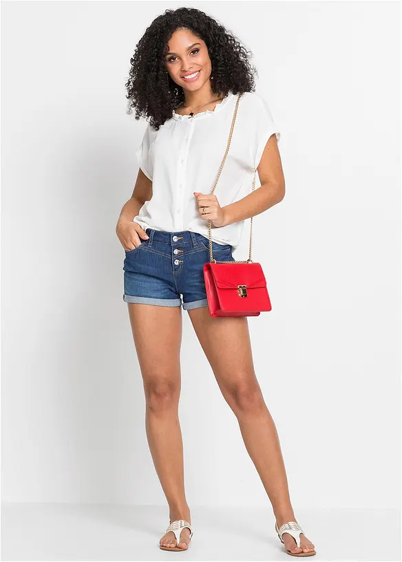 Jeans short, mid waist, bonprix