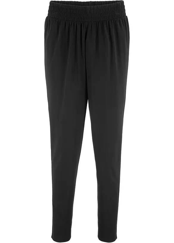Jersey broek van katoen mix, bonprix