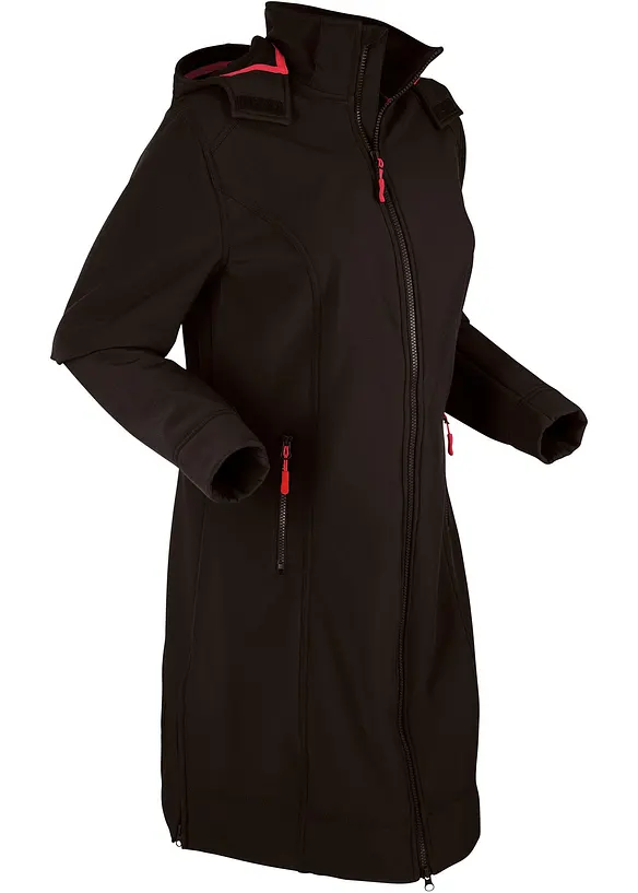 Lange softshell jas, waterafstotend, bonprix