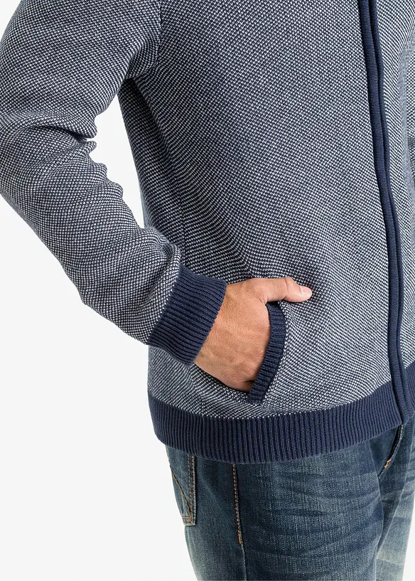 Grof gebreide vest met opstaande kraag, bonprix