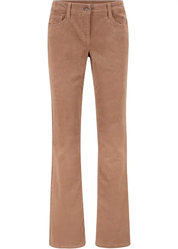 Stretch corduroy broek, bootcut, bonprix