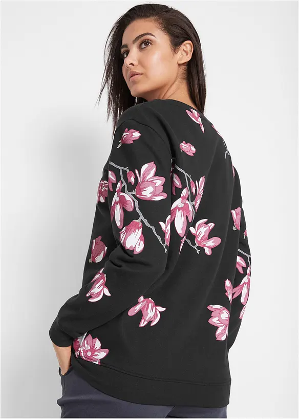 Sweater van katoen, wijd model, bonprix