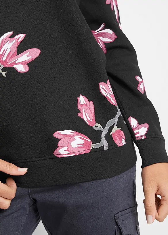 Sweater van katoen, wijd model, bonprix