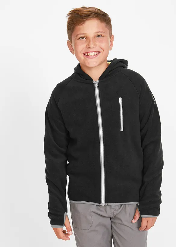Fleece vest met contrasten, bonprix
