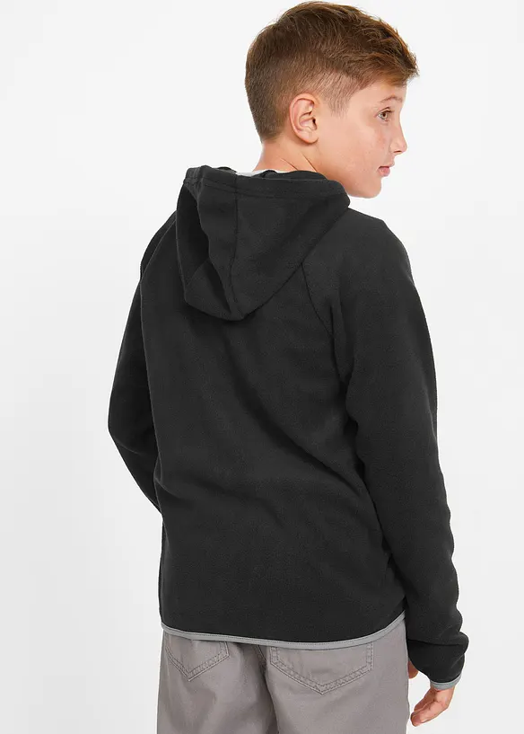 Fleece vest met contrasten, bonprix
