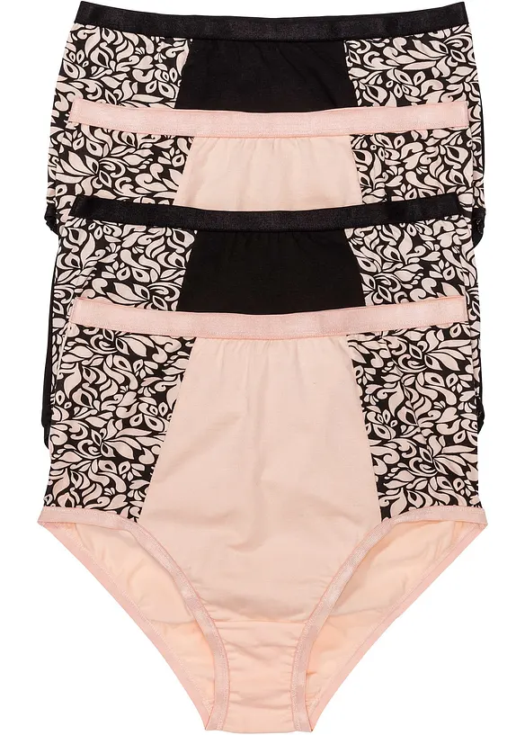 Tailleslip (set van 4) met biologisch katoen, bonprix