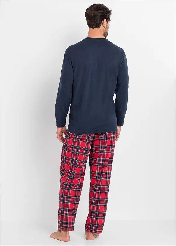Pyjama van biologisch katoen met lange mouwen en knoopsluiting, bonprix