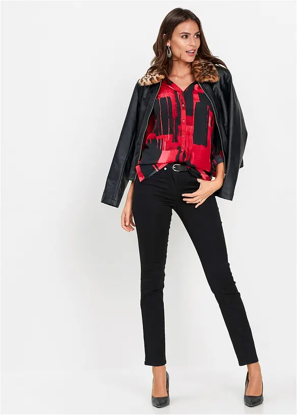 Lange blouse met print, bonprix